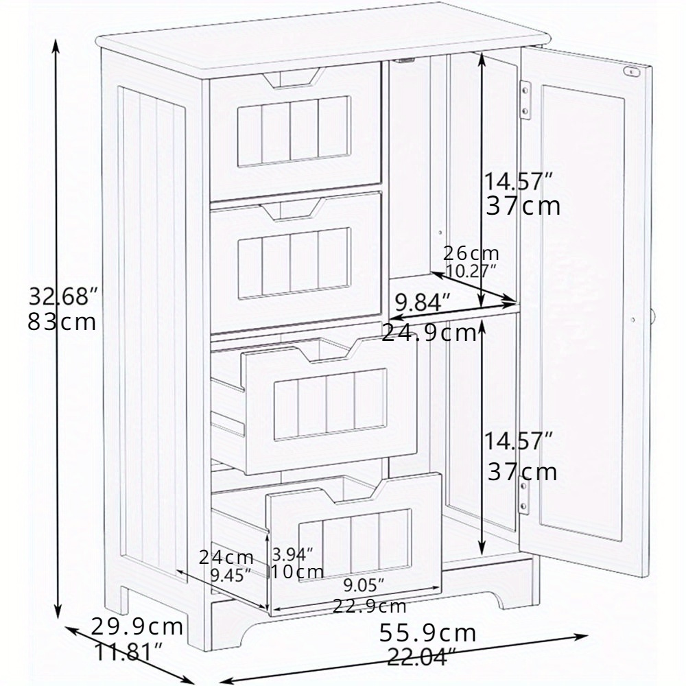 White Freestanding Floor Storage Adjustable Shelves Temu