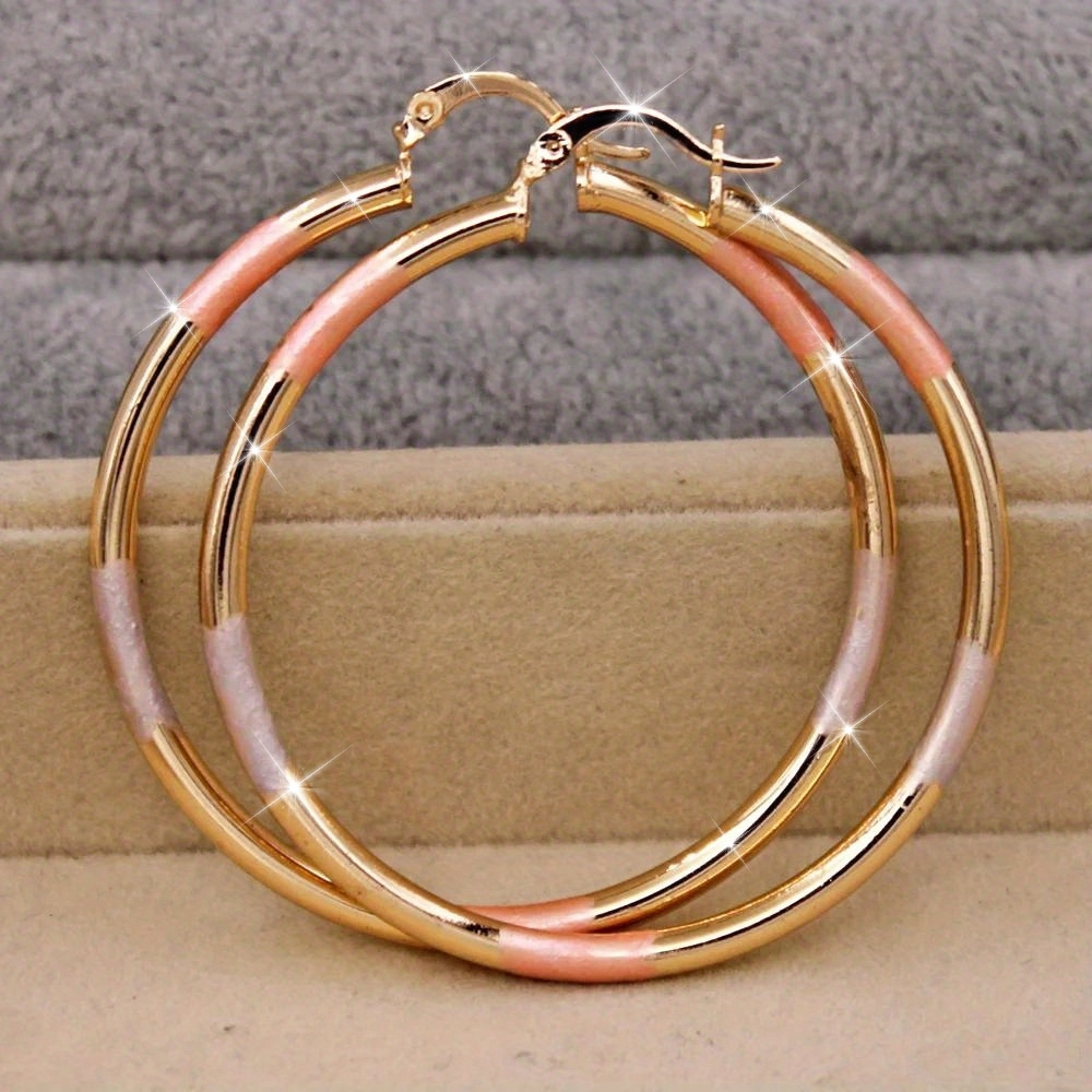 

Round Copper Hoop Earrings, Bohemian Vintage Jewelry Accessories, Ideal For Wedding Anniversary Gifts For Women