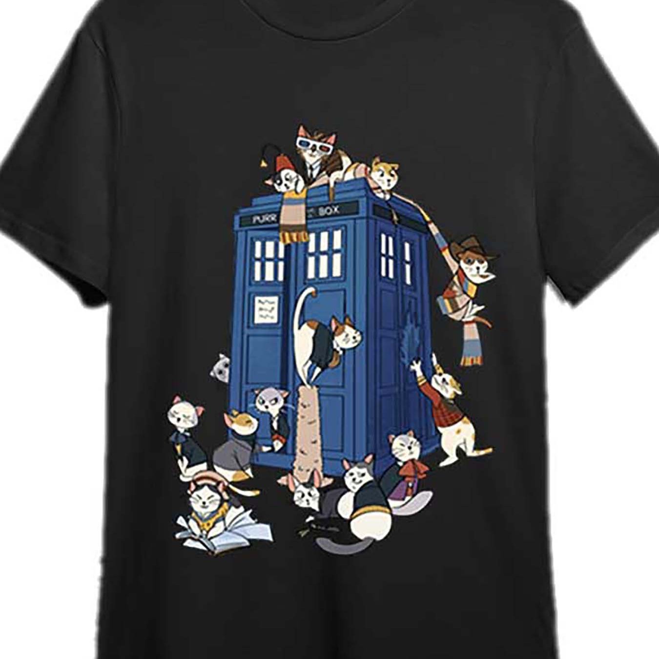 

Doctor Cat--t-shirt 338636 's Short-sleeved Pattern T-shirt Series, Black Pr