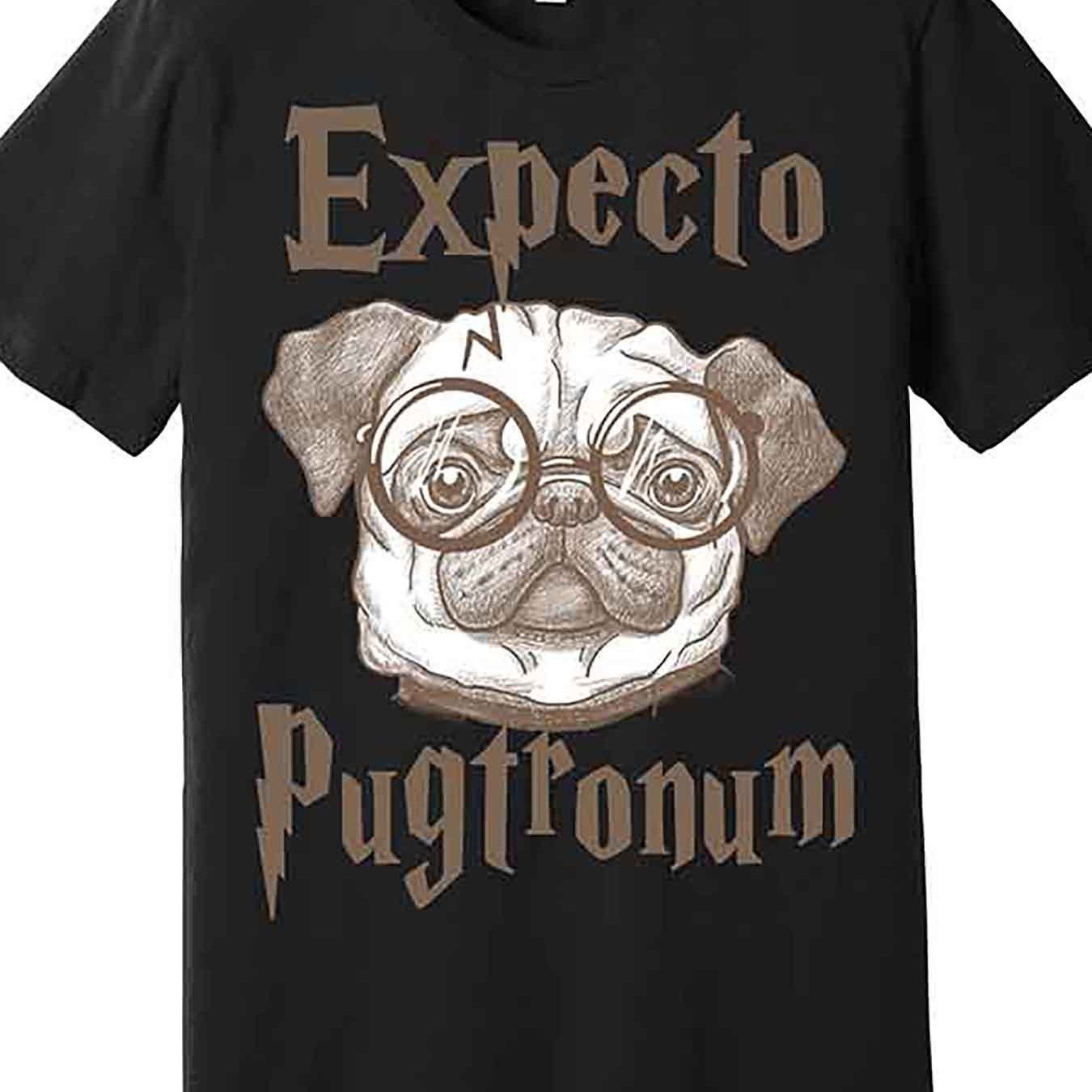 

Pugtronum Funny Pug T-shirt Funny Men Short Sleeve Graphic T-shirt Series Black