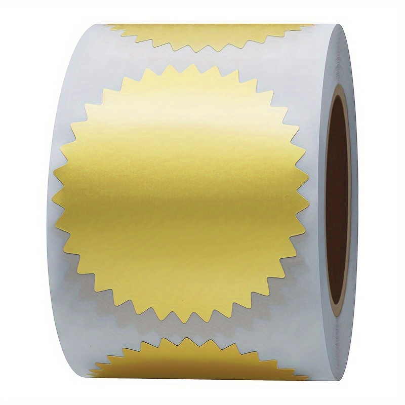 

250pcs , 2- Round Labels Serrated For Packaging, & Certificates - -adhesive Metal