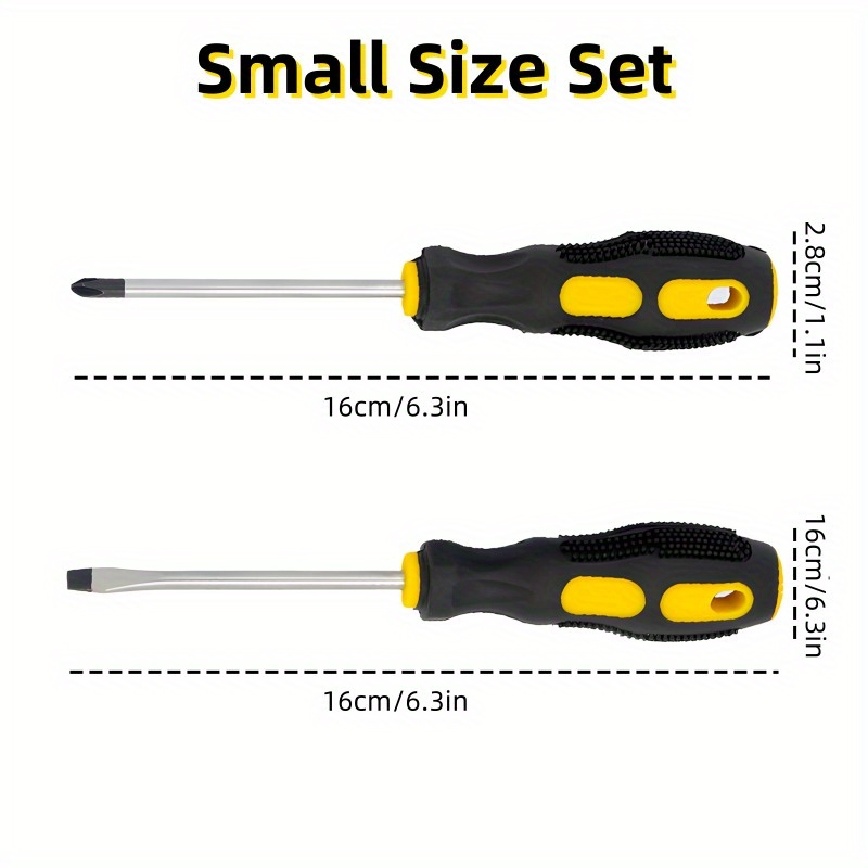 TEMU [] Ergonomic Magnetic Screwdriver Set Massage Handle - , & , -static, For And Industrial