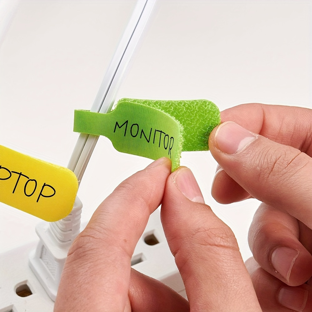 32pcs MultiColor Cable Ties with Write-On Feature - Durable Cord Labels for Organization & Identification, No Battery Required