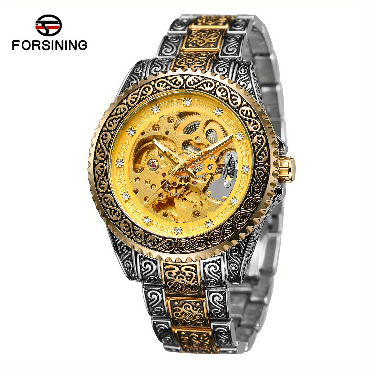 new   mens fashionable casual hollowed out retro carved mechanical watch perfect gift idea details 13