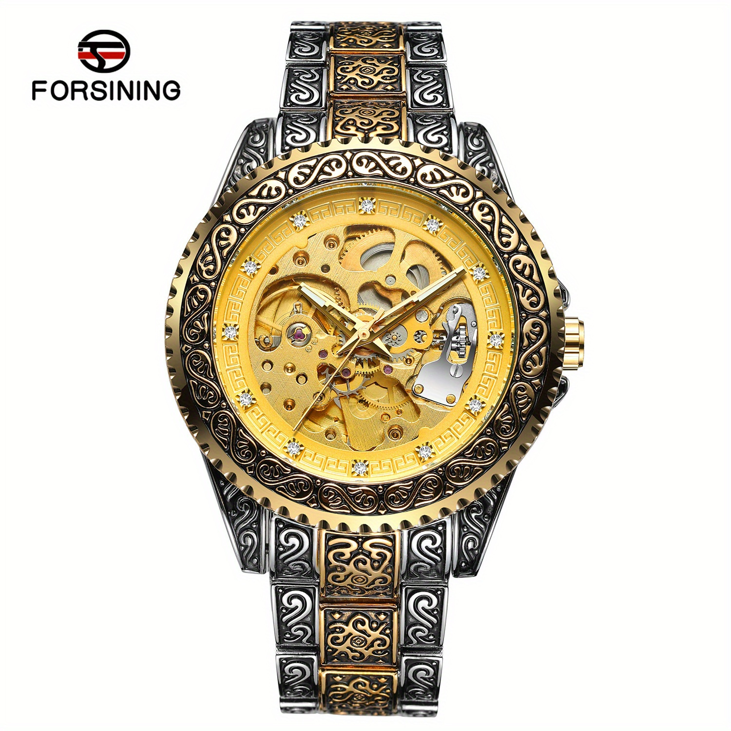 new   mens fashionable casual hollowed out retro carved mechanical watch perfect gift idea details 14