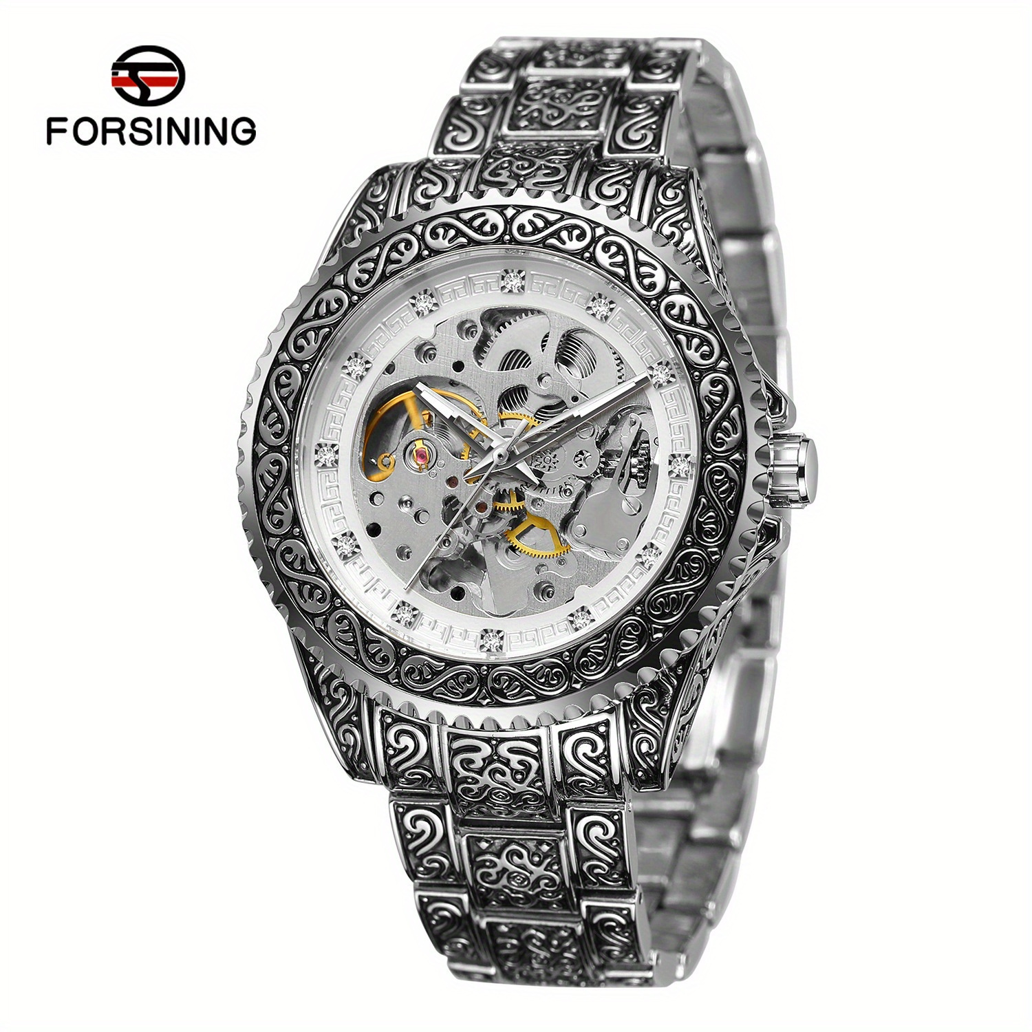 new   mens fashionable casual hollowed out retro carved mechanical watch perfect gift idea details 23