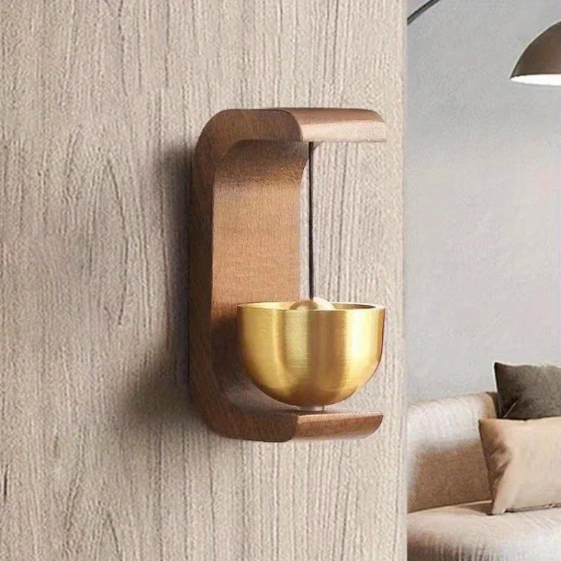 

[top-] Japanese- Wooden Brass - Install, No Battery Needed, For & Decor