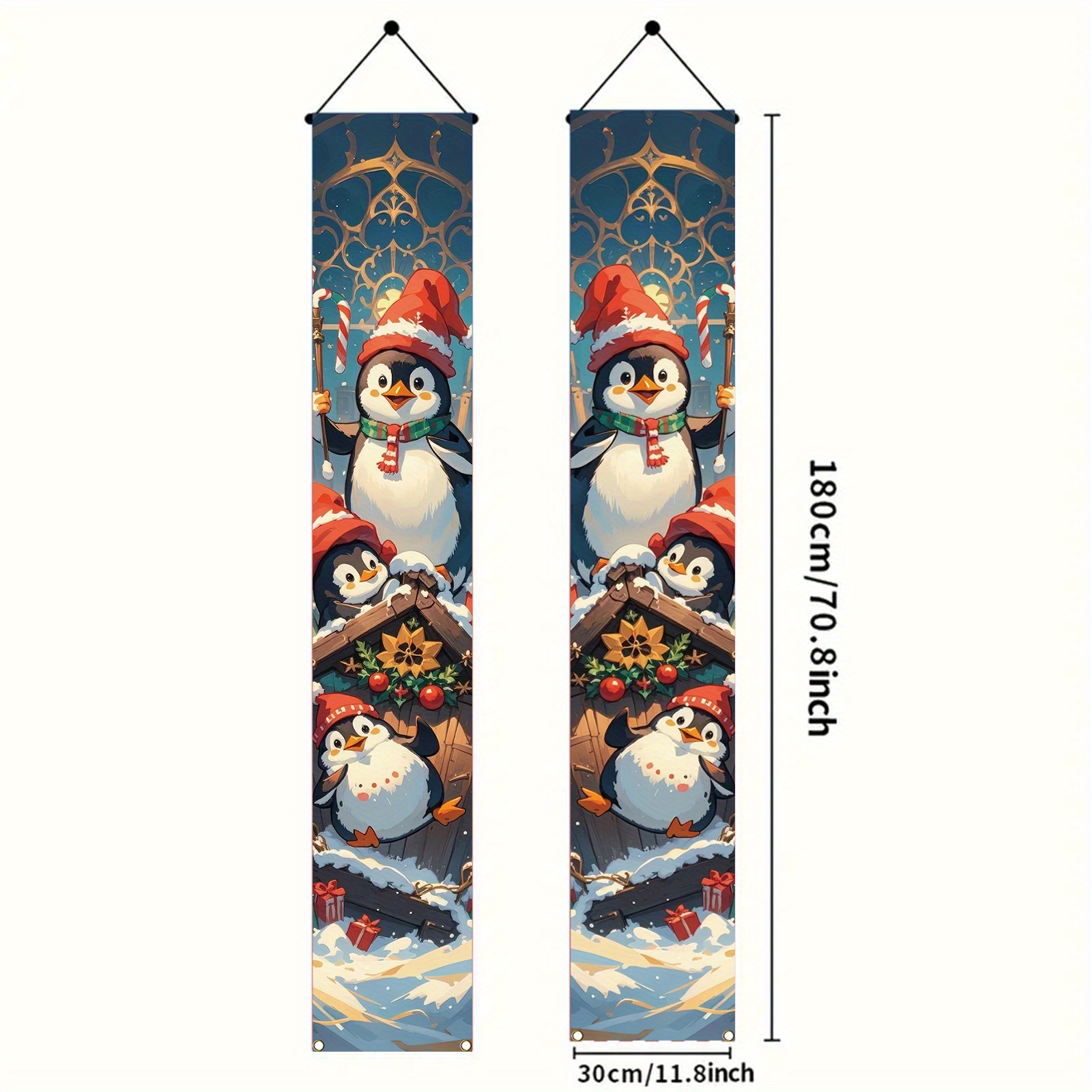 TEMU Yuletide , Christmas Porch Set ("x11.8") - Hanging Decorations, /