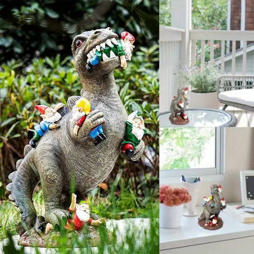 dinosaur gnomes garden statues ideal outdoor yard decor perfect housewarming gifts for women on mothers day