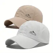2pcs quick dry polyester baseball caps with logo unisex sports hats for outdoor activities trend caps for men and women details 2
