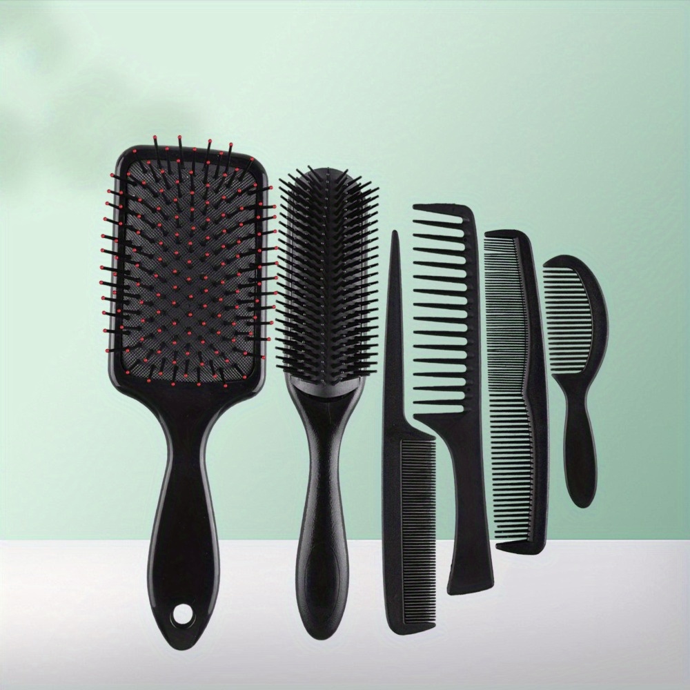 

6 Pieces Set, Long Hair Brush, For All Hair Types Hair Brush Comb