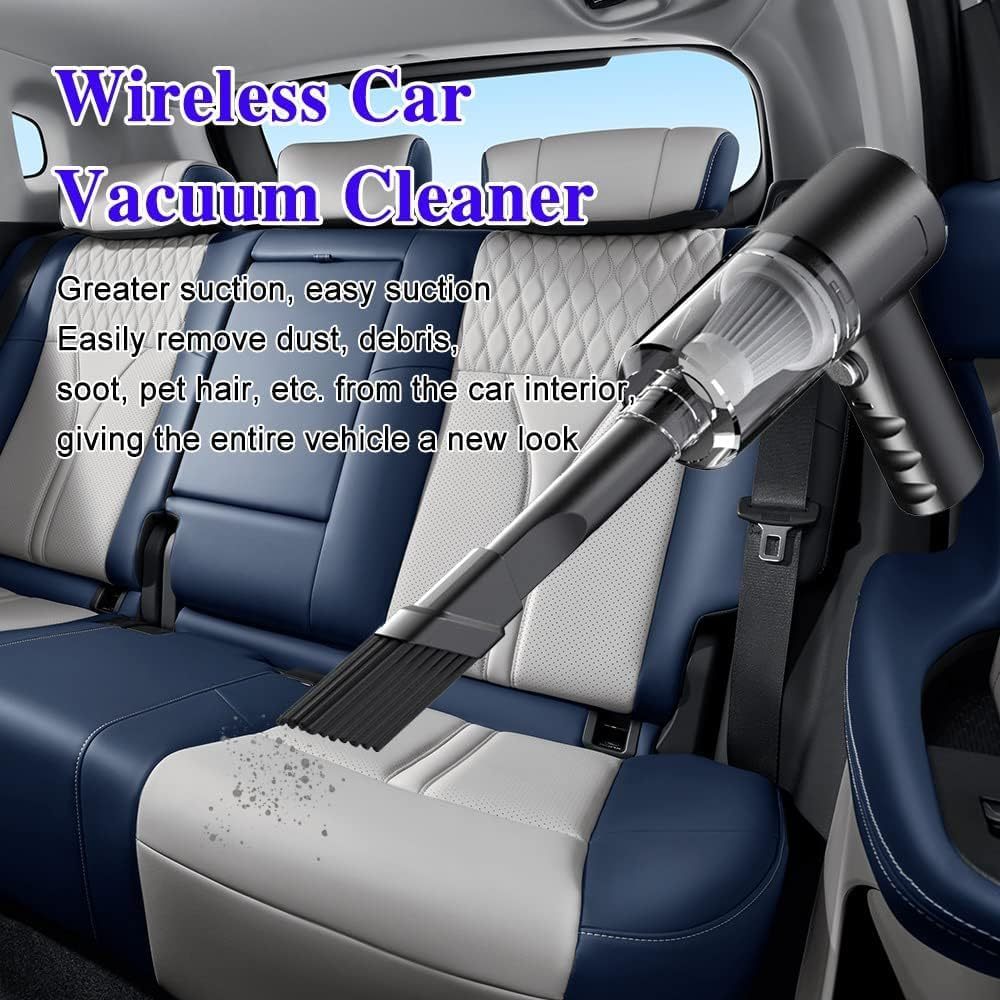 ultra powerful 4000pa twin turbo motor handheld vacuum cleaner cordless rechargeable lithium battery lightweight portable with crevice tool home car pet allergens removal car vacuum cleaner details 3