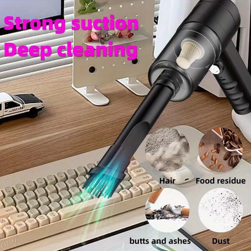 ultra powerful 4000pa twin turbo motor handheld vacuum cleaner cordless rechargeable lithium battery lightweight portable with crevice tool home car pet allergens removal car vacuum cleaner details 5