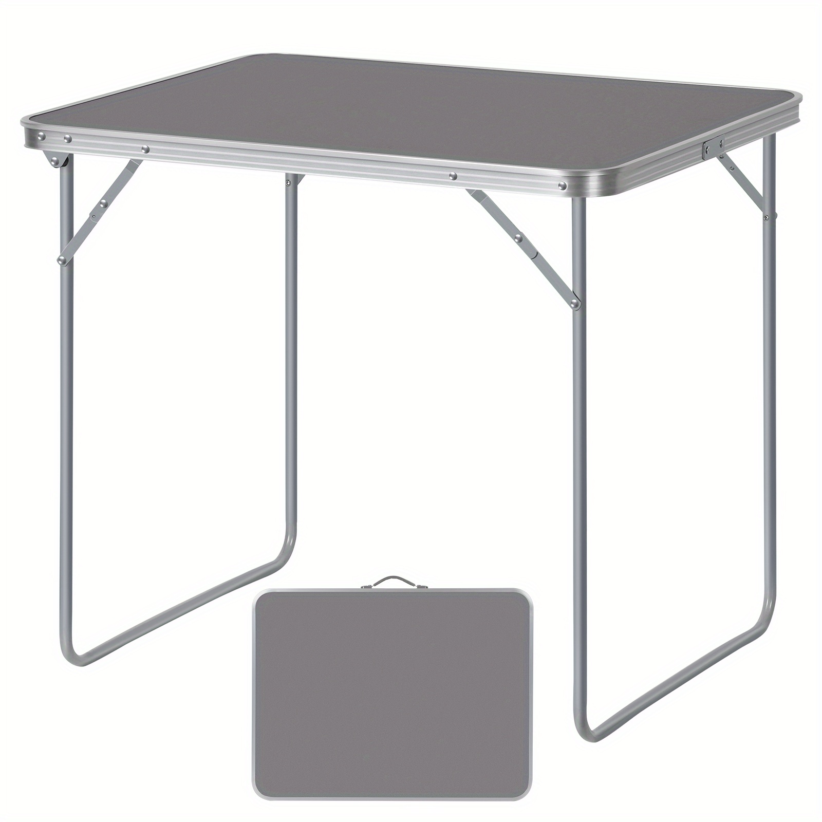 

Patio Folding Table, White And Grey Optional, 1pc, Outdoor Patio Party Folding Portable Table