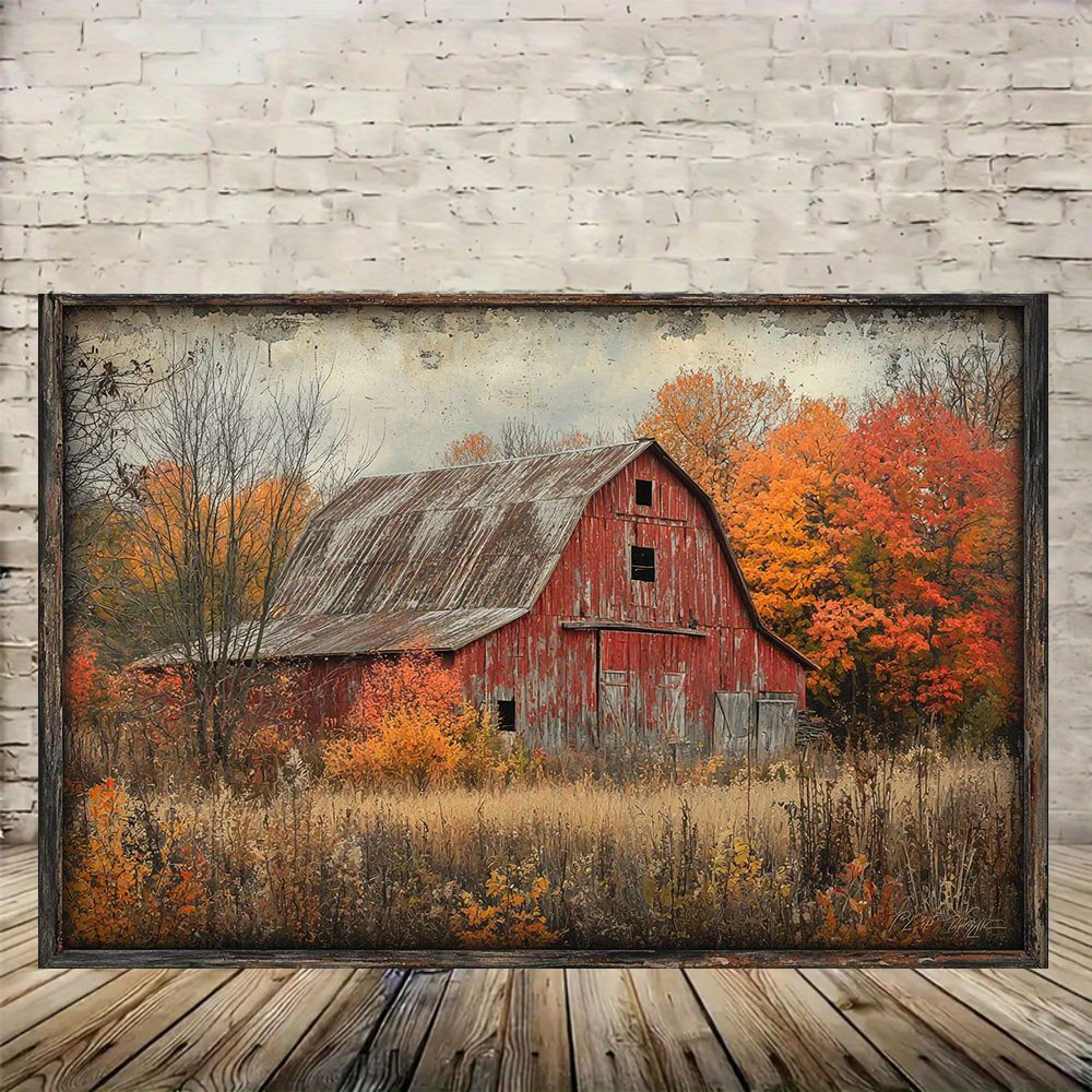 

In Autumn Wooden Canvas Painting Wall Art Prints For Home Decoration, Living Room & Bedroom, Festival Party Decor, The Best Gifts, Ready To Hang