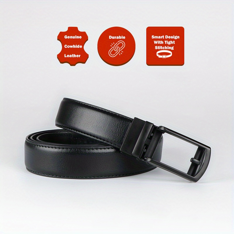 Men's Auto Buckle Leather Belt