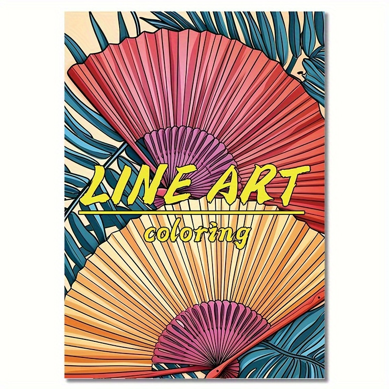 22pg Line Art Coloring Book for Teens & Adults Emotional Release Mixed Patterns
