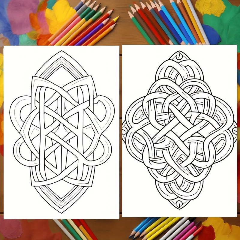 22pg Line Art Coloring Book for Teens & Adults Emotional Release Mixed Patterns