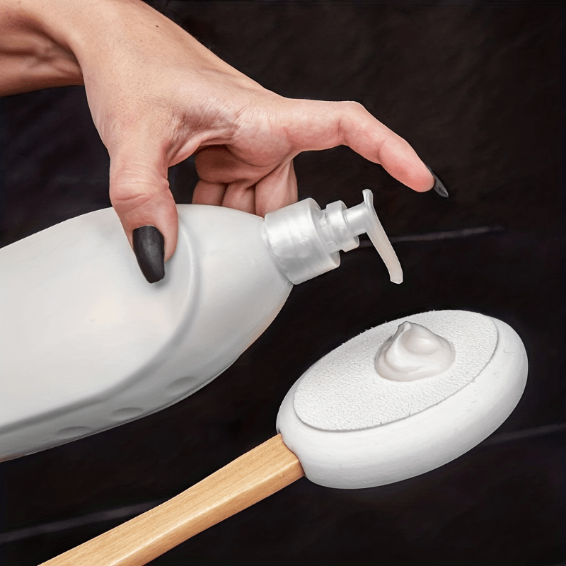 

Lotion Applicator For Back - Easy Reach Long Handle Bath Brush For Body Cream, Moisturizer, Sunscreen - Non-electric, No Battery Required - For Elderly, Women - Skin Care Tool