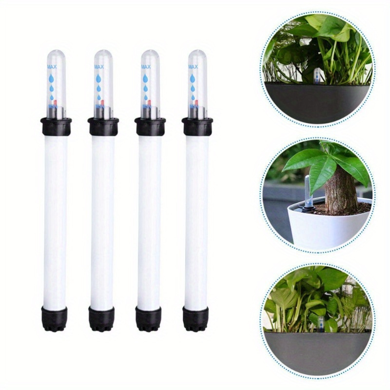 

4pcs Plant Water Level Indicator Sticks For Potted Plants - Plastic, Easy-to-read Moisture Gauge For Indoor & Outdoor Gardening, Lawn