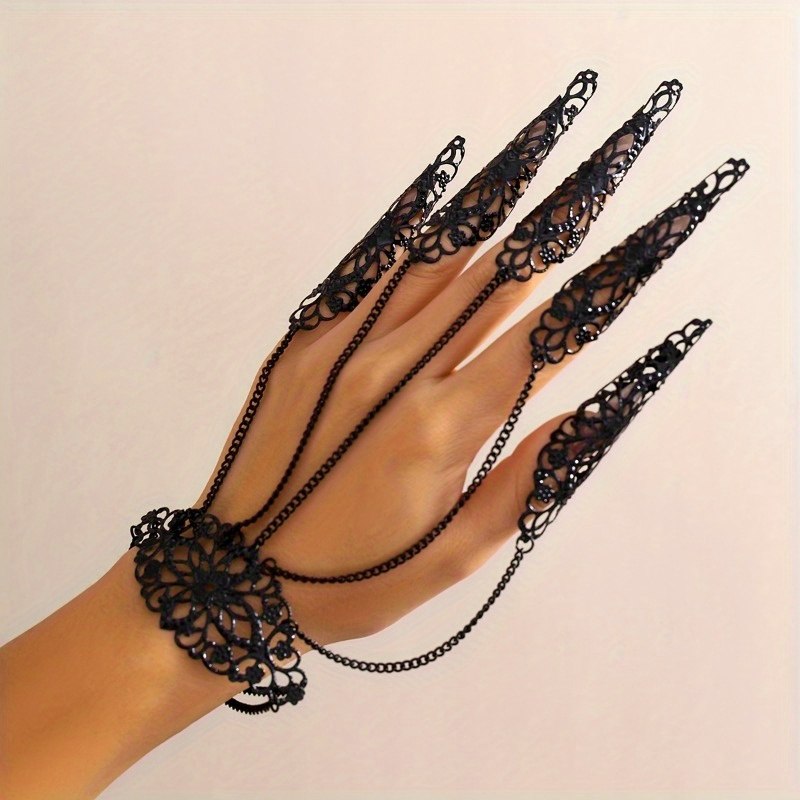 

Punk Exaggerated Nail Ring Bracelet Gothic Back Of Hand Chain For , Party Events, Or Gift Giving