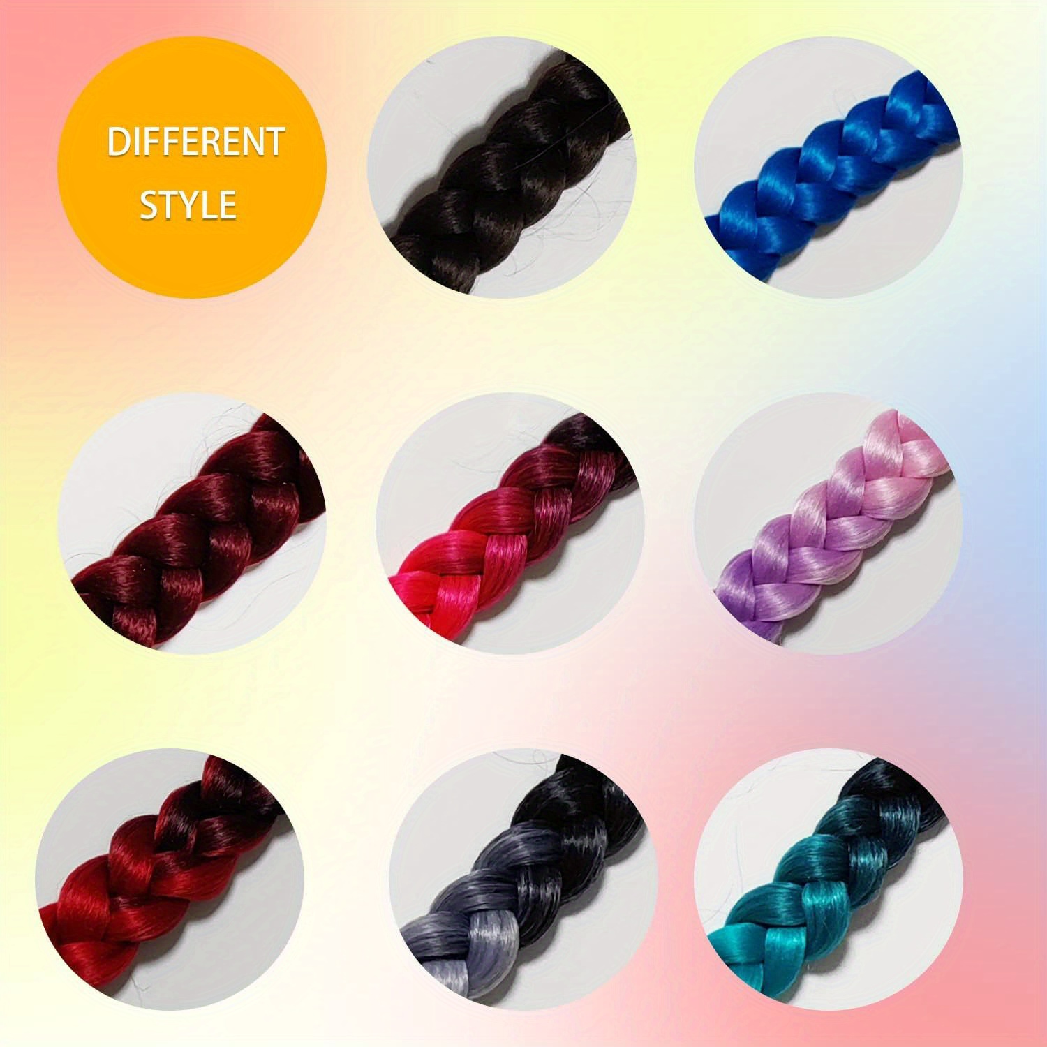 2pcs 30 inch long braided ponytail extension soft natural looking diy wrap around hair piece with hair tie straight synthetic hair for women and girls details 3