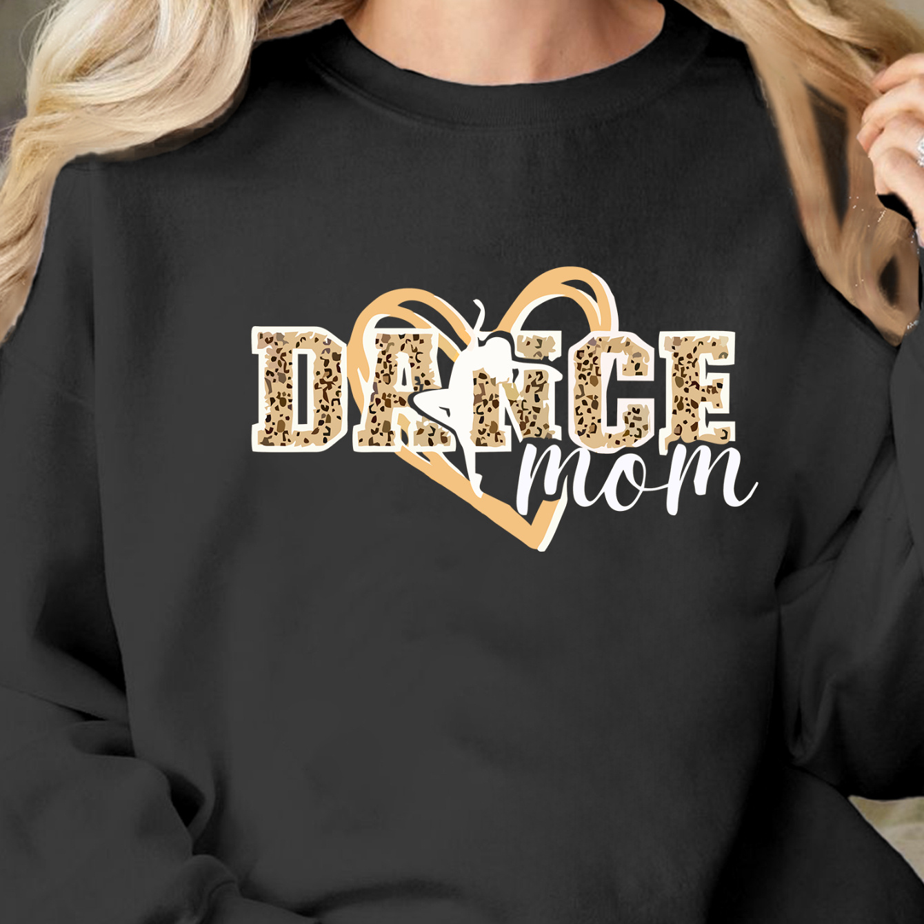 

Chic Day Dance Mom Graphic Pullover - Casual Long Sleeve Crew Neck Sweatshirt For Women, Machine Washable Polyester