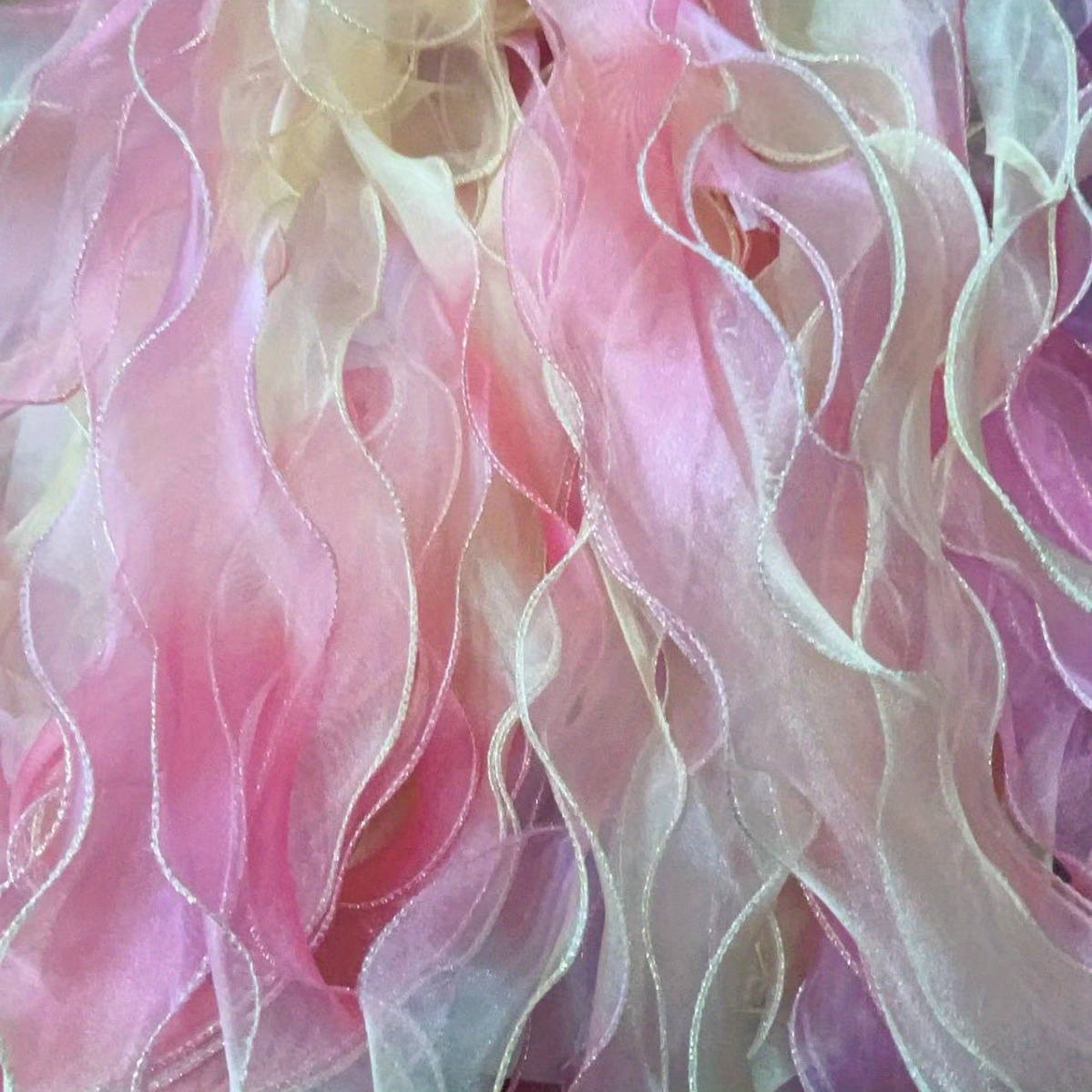 Rainbow Gradient Yarn Ribbon, 6cm Wide - 3 Yards, Suitable For Handicrafts, Gift Packaging And Decorative Packaging Accessories, Diy Decoration, Etc