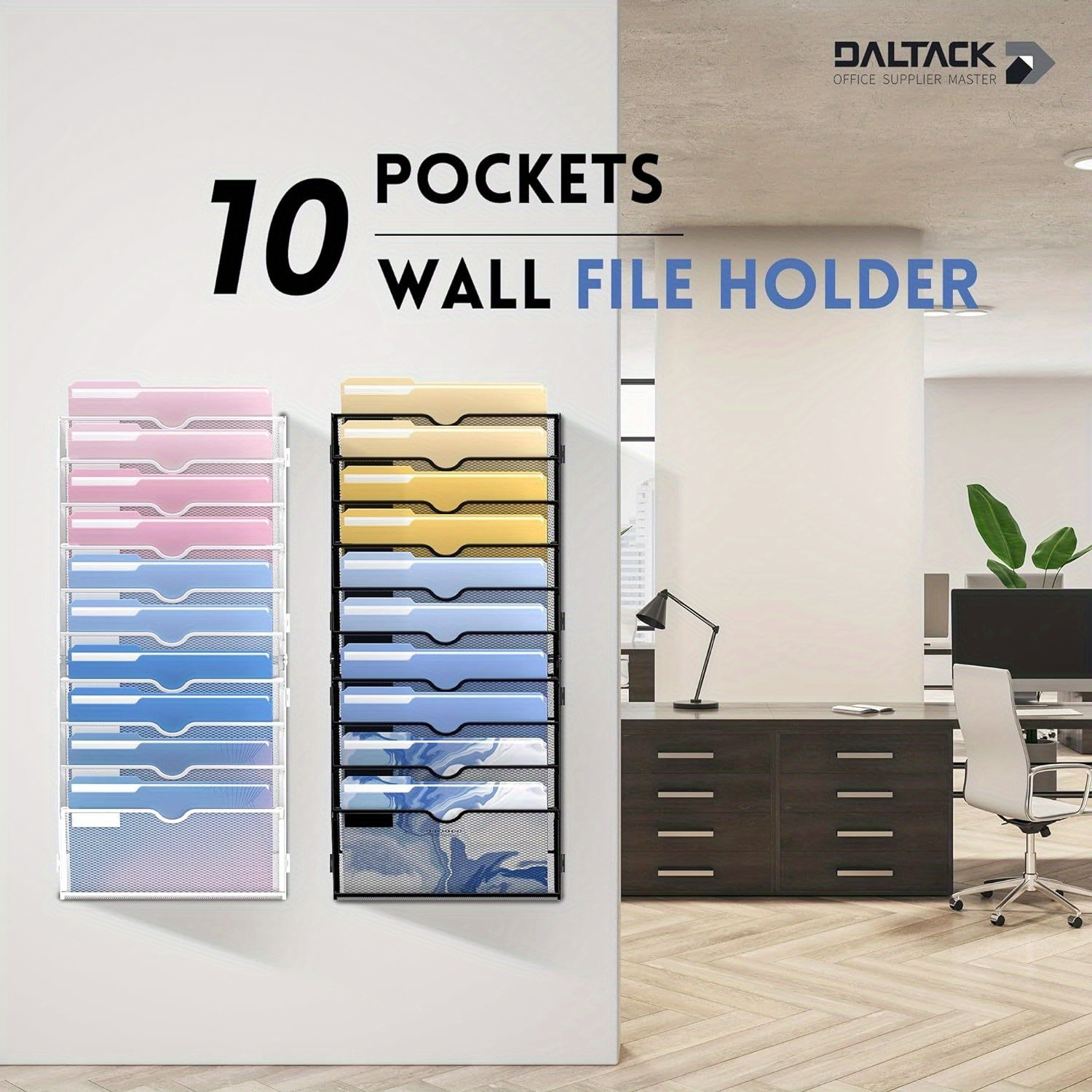 

Daltack 10-tier Hanging File Organizer, Wall File Organizer For Papers Folders Clipboard Magazine, Needed