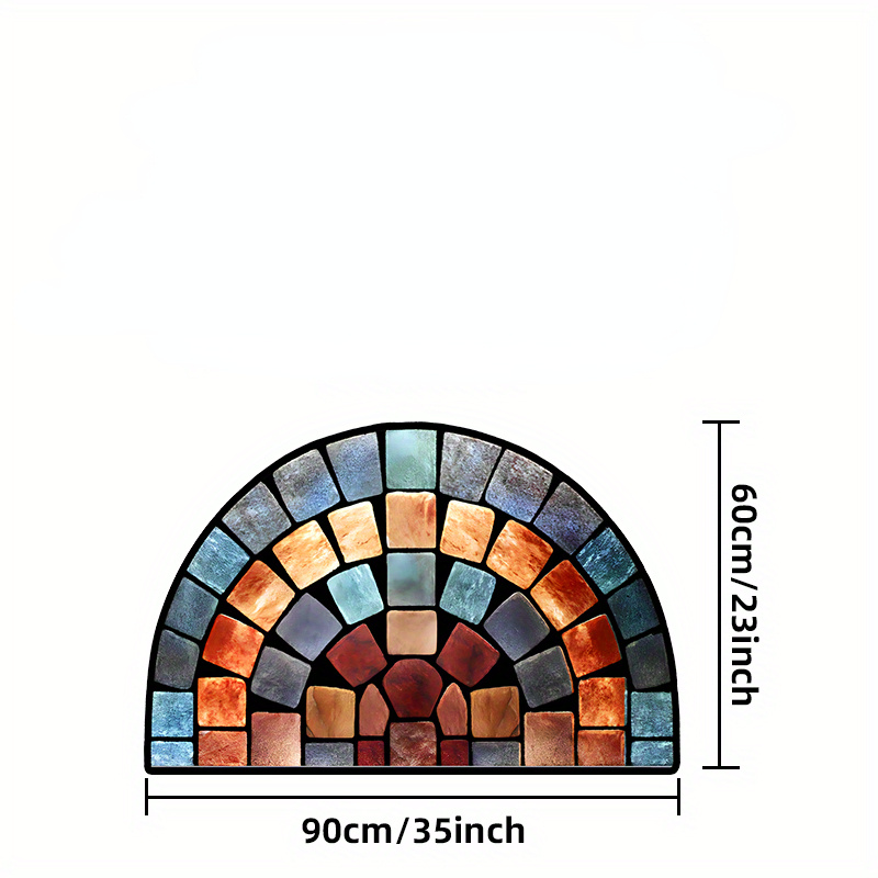 Chic Art Design Non-slip Door Mat - Thick, Soft Polyester Carpet For Home Decor, Ideal For & Living Rooms