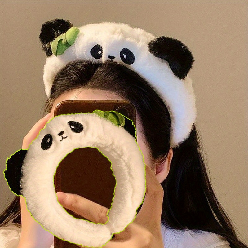 

Cartoon Cute Panda Hairband For Women, Soft Polyester Headband, Accessories, Christmas Gifts