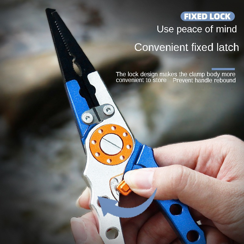 

Multifunctional Fishing Pliers, Aluminum Alloy Upper Ring Hook Picking Pliers, Fish Control Pliers, Fishing , Sea Fishing Gear Pliers