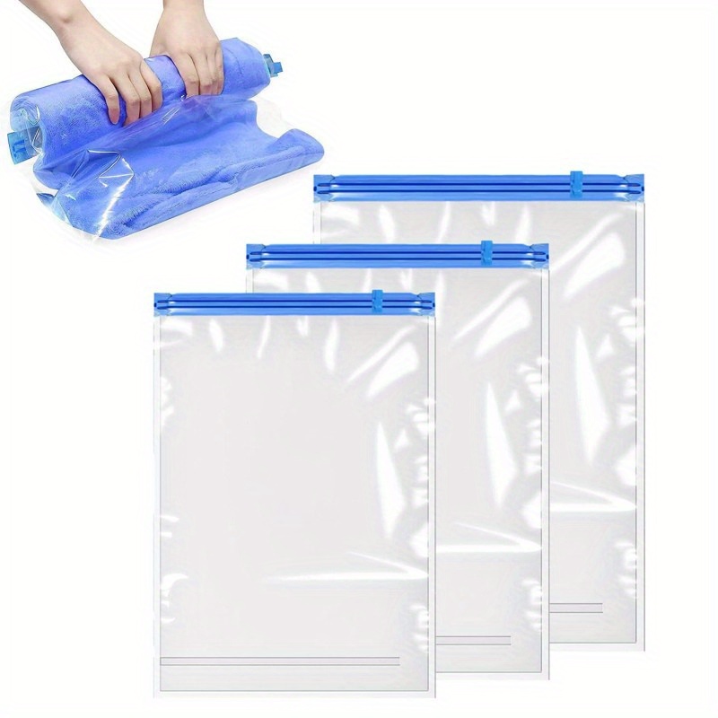 

12pcs Packing Bags For Travel, Saver Bags Vacuum Storage Sealer Bag No Vacuum Needed And Packing Organizers, Comforters Clothes