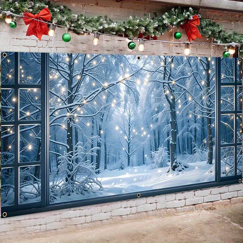 

1pc Christmas , 71x157in, Pattern, & , - Decoration For Christmas Eve , , Battery-free