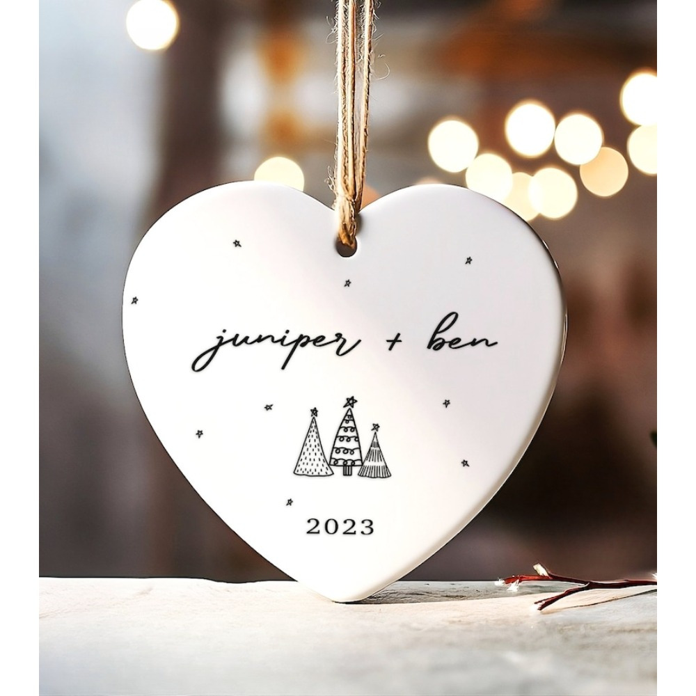 

Christmas Ornament - Personalized Couple Christmas Ornament - Our First Christmas -