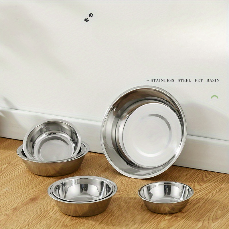 

Stainless Steel Pet Bowl Set For Cats And Dogs - 3 Sizes Included