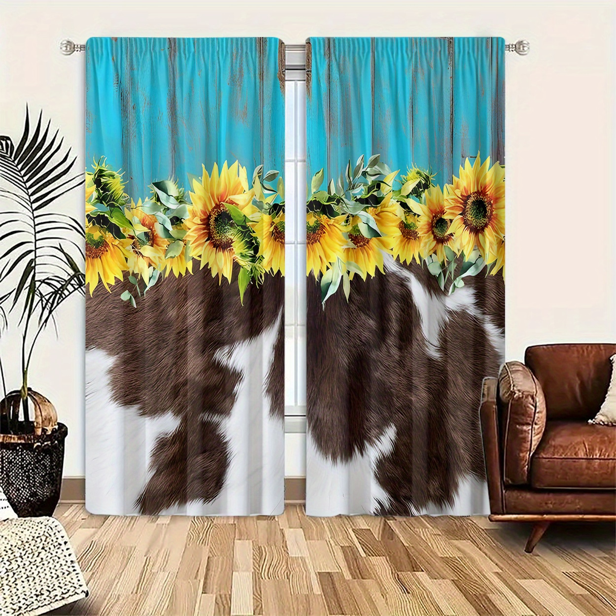 

2pcs Set & Curtains - Rod For Hanging, For , , Decor