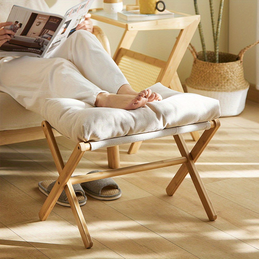 TEMU 1pc And Beige Ottoman Sofa Foot Foot Office Foot Rest Nap Foot Artifact Foot Pad Foot Stool Leg Stool