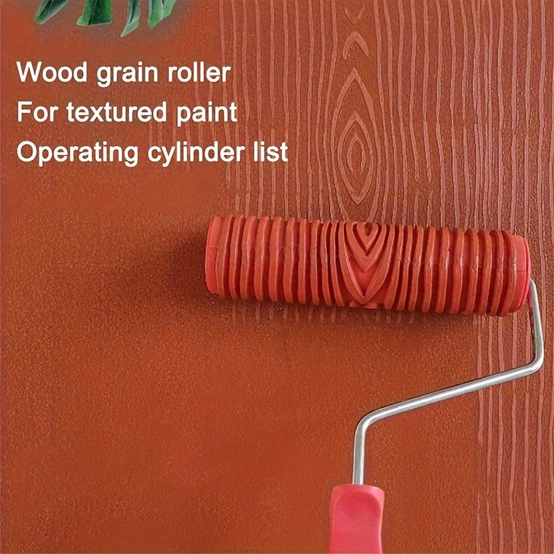 

Wood Grain Paint Roller, 1pc Textured Pattern Painting Tool For Wall Décor And Faux Finishes