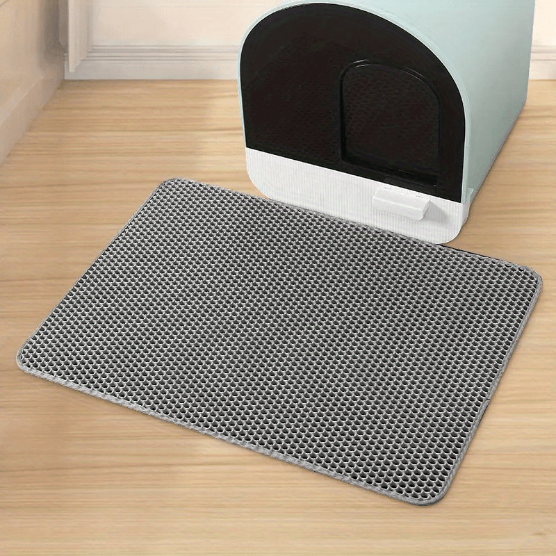 TEMU 1pc Cat Litter Pads, Oversized High-quality Double-layer Honeycomb Design Cat Litter Protection Pads, Easy To Clean, , Carpet Compatible, Suitable For Pet Toilet Cat Litter Boxes