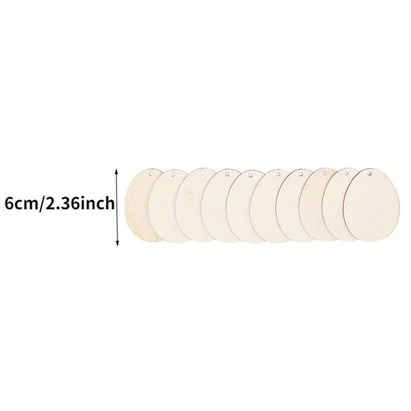 10 Wood Shapes - Blank Unpainted Diy Craft Eggs For Painting, Holiday Decorations Suitable For Easter, Spring Parties, ' & Hand-painted Gifts