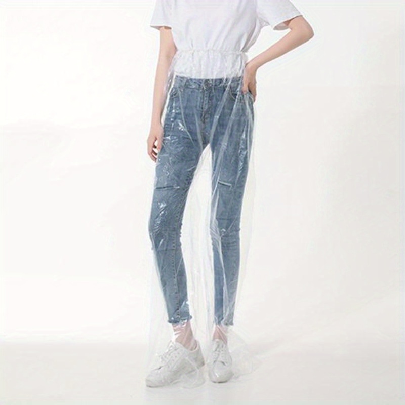 set of 2 lightweight rain trousers for adults sturdy and   construction with stretchy waistband suitable for any weather great for travel Product details 6