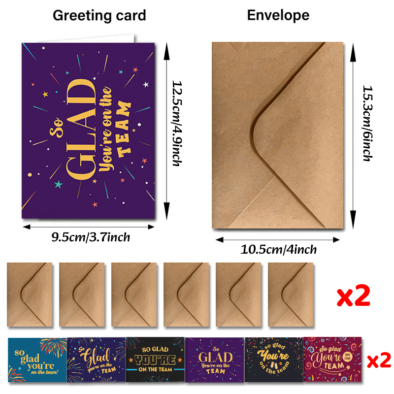 TEMU 24pcs Employee Thank You Greeting Cards With Envelopes, Blank Appreciation Thanksgiving Cards For Coworkers, Funny Boss's Day Items And Gift