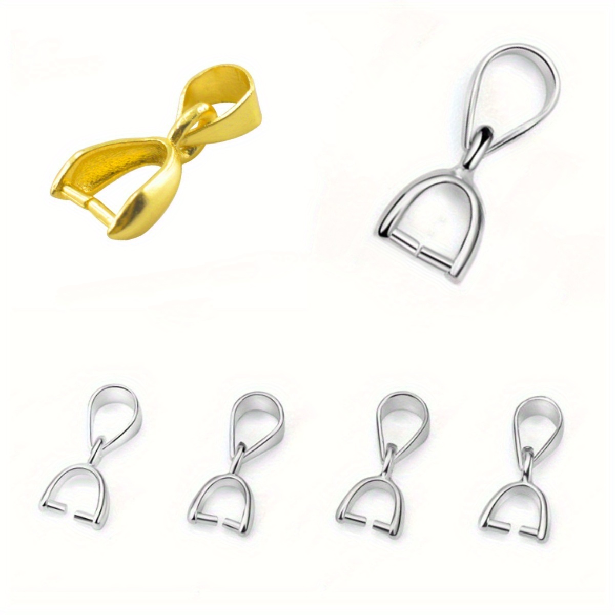 

Diy Necklace Clasps In Golden And Silvery Colors, Suitable For Making Male And Female Necklaces, With 10/20/50 Pieces Each.