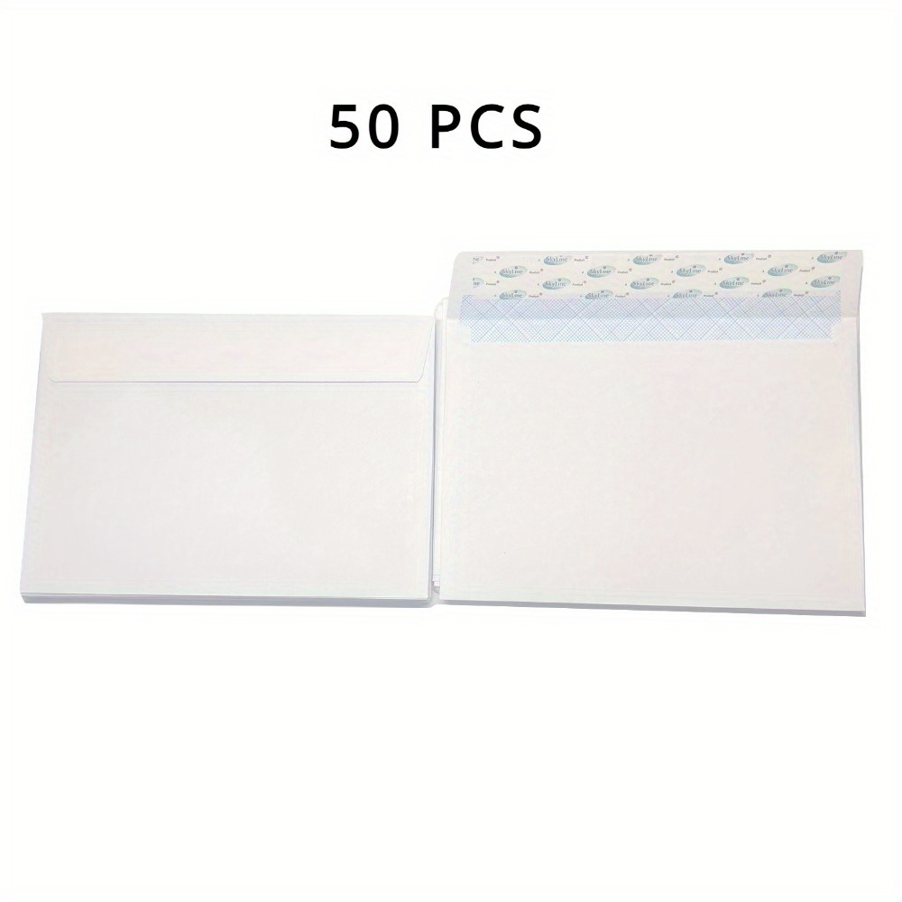 TEMU 50/ 100pcs Envelopes, Windowless Business Mailing Envelopes, Security Tint Pattern For Secure Mailing, Invoices And , Expenses And Expenses