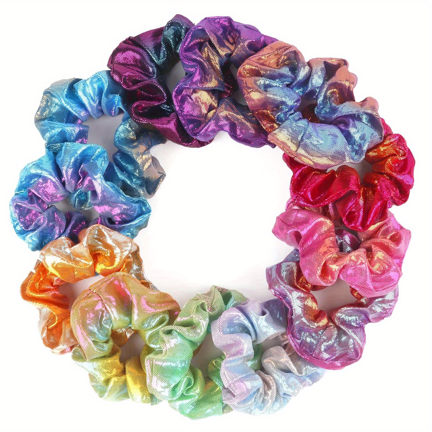 

Scrunchies Set - 12/24pcs Hair Ties For Women & Girls, Soft Fabric Ponytail Holders, Gymnastics & Birthday Party Favors