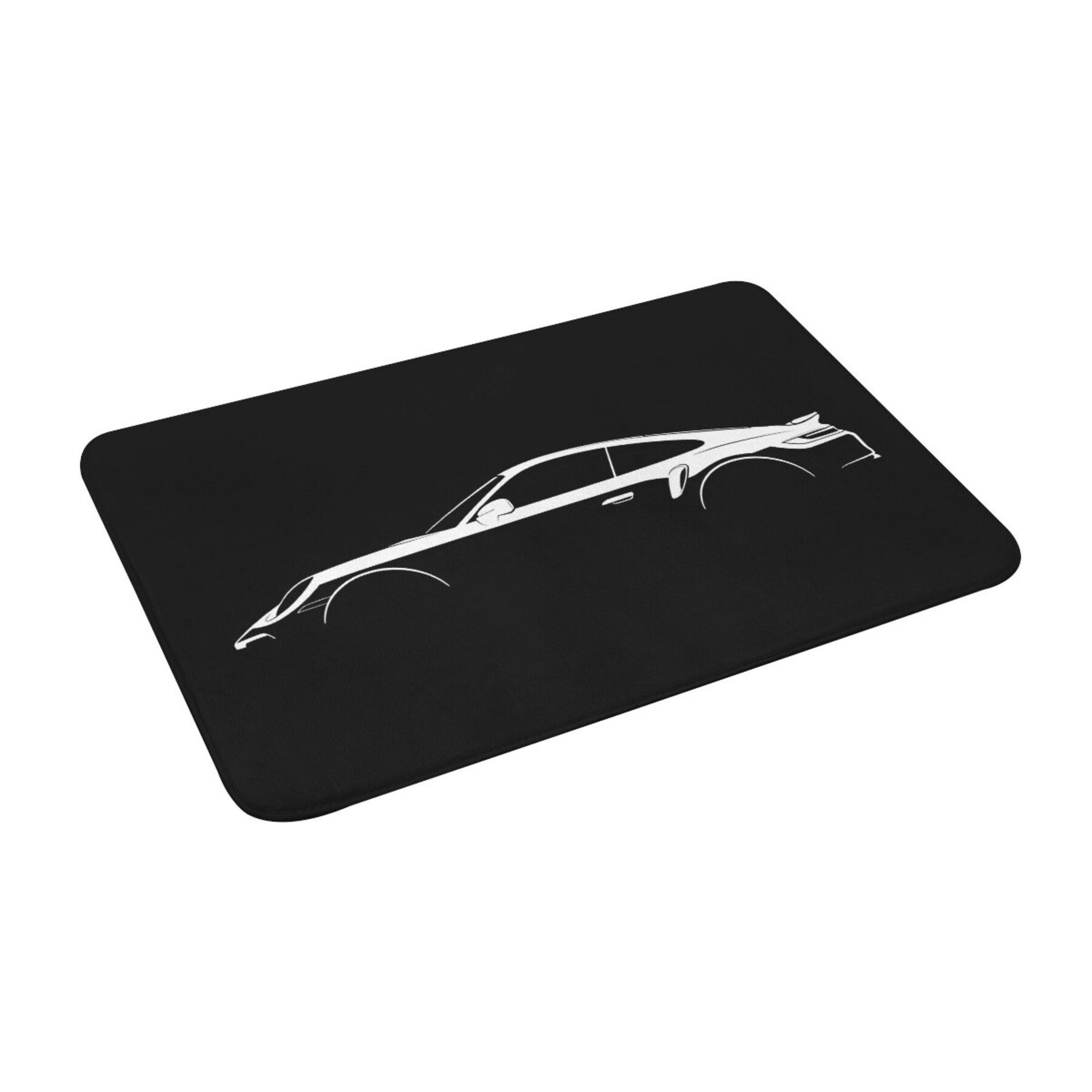 

Non-slip Machine Washable Polyester Doormat With Porsche 911 Turbo S Silhouette – Rectangular Lightweight Indoor Floor Mat For Home Entrance, Bedroom, And Living Room Decor