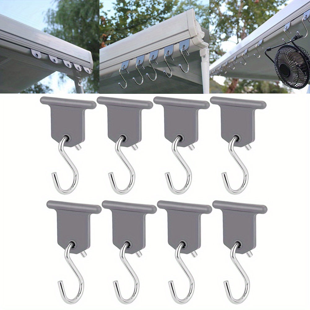 

Camping Hooks - 4/8pcs Pp Awning & Tent Clips With Easy-hang Loops For Rv, , And Outdoor Use