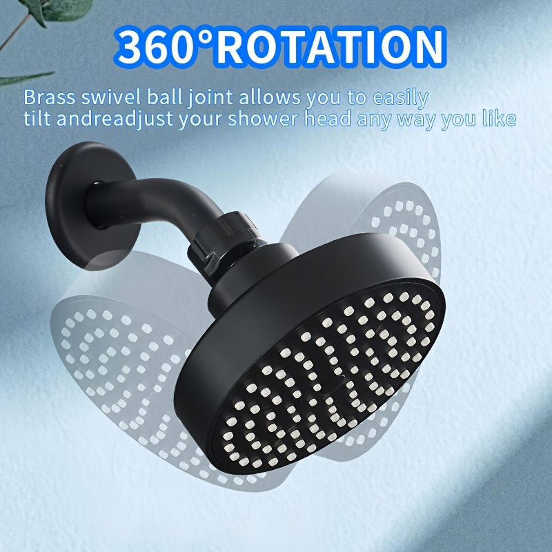 Cabeza de ducha de alta presión, 1 pieza – Cuenta con una boquilla duradera para un rociado potente y de área amplia, mejorando tu experiencia de ducha de lujo. Solo para uso en ducha, solo para uso en ducha