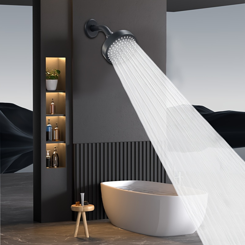 Cabeza de ducha de alta presión, 1 pieza – Cuenta con una boquilla duradera para un rociado potente y de área amplia, mejorando tu experiencia de ducha de lujo. Solo para uso en ducha, solo para uso en ducha